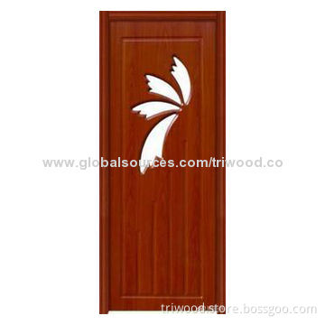 Interior Wooden PVC Door with Laminated Timber Material, Various Colors and Dimensions Available